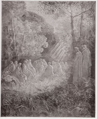 İlahi Komedya (La Divina Commedia, La Divine Comedie), Araf, Canto 7: Dell