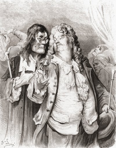 Doktorlar, 19. yüzyıl sonlarında Fables de La Fontaine baskısından (ahşap gravür) by Gustave Dore
