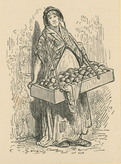 meyve satıcısı by Gustave Dore