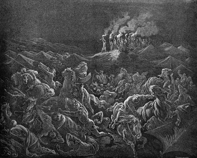 Midyanlılar uçuşa geçti - İncil by Gustave Dore