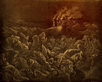 Midyanlılar Doré tarafından uçuruldu - İncil by Gustave Dore