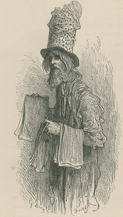 ವಾರ್ತಾಪತ್ರಿಕೆ ಮಾರಾಟಗಾರ ಟರ್ಕಿ by Gustave Dore