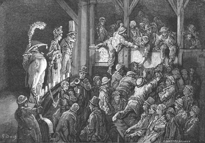 "Penny Gaff", 1872. by Gustave Dore