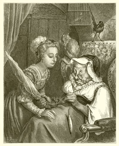 The Princess and Fairy Spite  by Gustave Dore