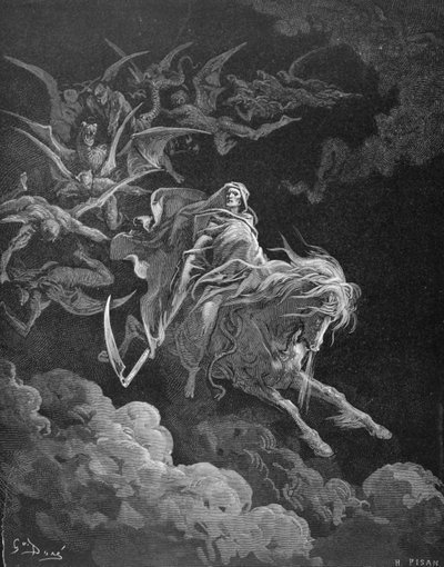 Ölümün Görüntüsü, Heliodore Joseph Pisan (1822-90) tarafından kazınmış, c.1868 by Gustave Dore