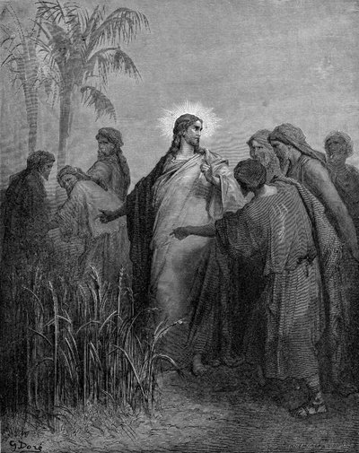 Şabat günü mısır toplayan öğrenciler by Gustave Dore