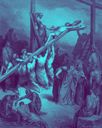 Haç dikilmesi - İncil by Gustave Dore