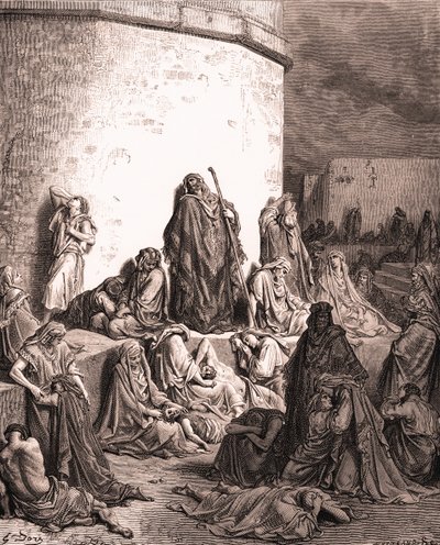 Gustave Doré, insanlar Kudüs için yas tutuyor. - Kutsal Kitap by Gustave Dore