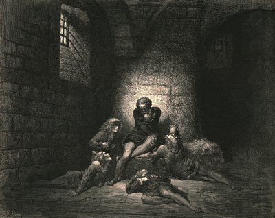Sonra, onları daha da üzmemek için, sükûnet içinde ruhumu bastırdım, c1890. by Gustave Dore