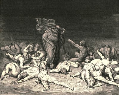 Şehrin ağzına kadar gıpta dolu, c1890. by Gustave Dore