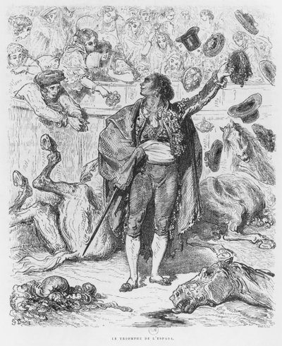 Boetzel tarafından kazınmış bir matadorun zaferi by Gustave Dore