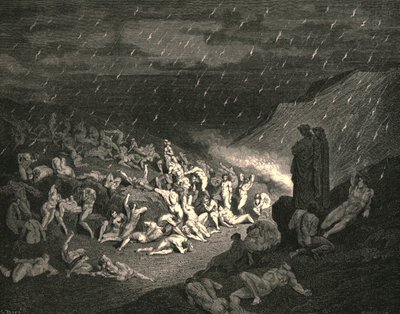 Bitmek bilmeyen sefil ellerin oyunuydu, c1890. by Gustave Dore