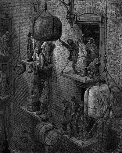 Şehirde Depolama, Gustave Doré by Gustave Dore