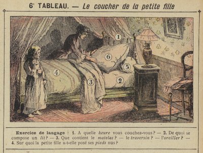 Küçük kızın yatma zamanı (renkli taş) by Gustave Fraipont