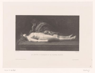 Ephraim'li Levite ve ölü karısı Le Lévite d'Ephraïm et sa femme morte (nesne üzerindeki başlık) by Gustave Fuchs