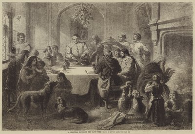 Eski Zamanda Bir Noel Yemeği by Gustave Janet