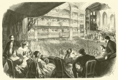 Operada bir gala performansı (gravür) by Gustave Janet