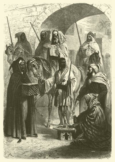 Fas'ta vergi tahsilatı (gravür) by Gustave Janet