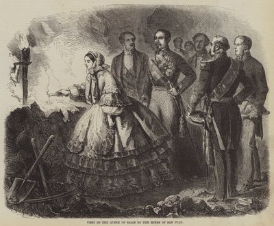 İspanya Kraliçesinin San Juan Madenlerini Ziyareti by Gustave Janet