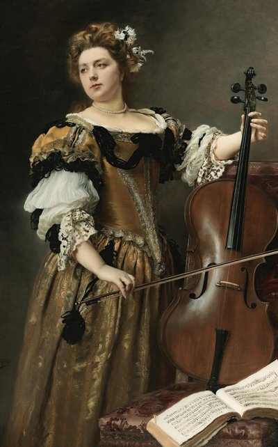 Çellocu, c. 1890. by Gustave Jean Jacquet