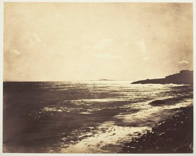 Ağde Dağı ile Akdeniz by Gustave Le Gray