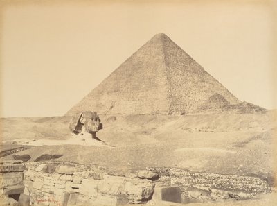 Giza Piramitleri, 1865-69. by Gustave Le Gray