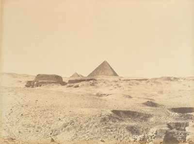 Giza Piramitleri, 1865-69. by Gustave Le Gray