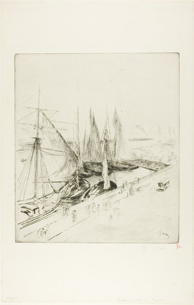 Tréport Balıkçı Tekneleri by Gustave Leheutre