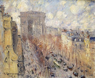 Avenue Friedland, Paris, 1925 by Gustave Loiseau