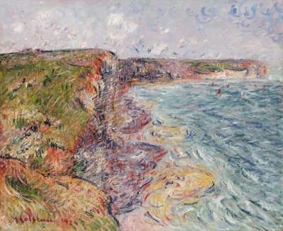 Cliffs, Yport yakınlarındaki Yelkenliler; Voiliers pres de Falaises, Yport, 1924 by Gustave Loiseau