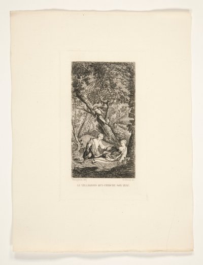Buzağısını Arayan Köylü by Gustave Marie Greux