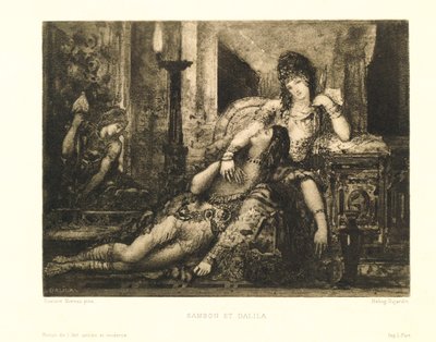Fransa, Paris, Samson ve Delilah, Gustave Moreau (1826-1898), heliografi by Gustave Moreau