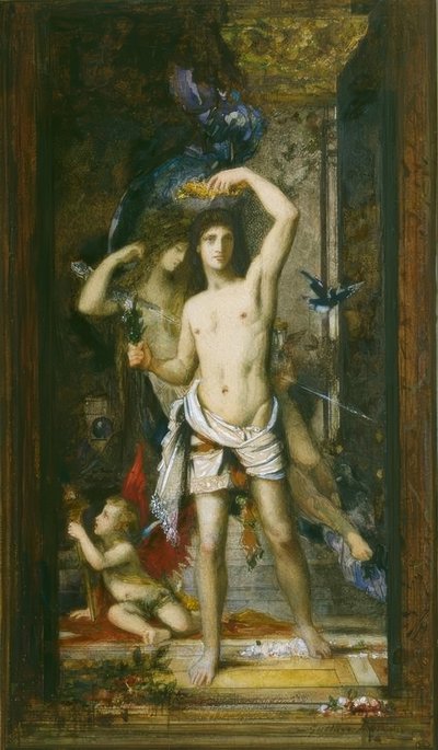 genç adam ve ölüm by Gustave Moreau