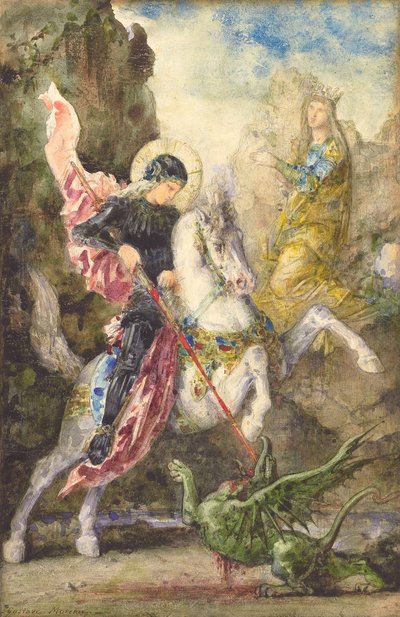 Aziz George ve Ejderha, 1869 by Gustave Moreau