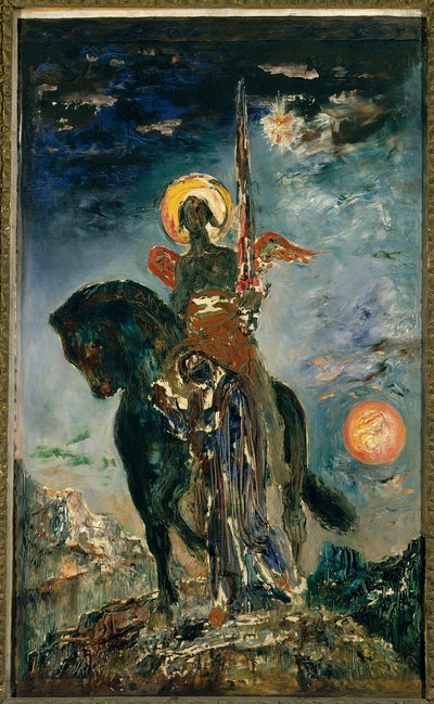 Park ve Ölüm Meleği tablosu Gustave Moreau (1826-1898) Sun. 1,10 X 0,37 m. Paris, Musee Gustave Moreau by Gustave Moreau