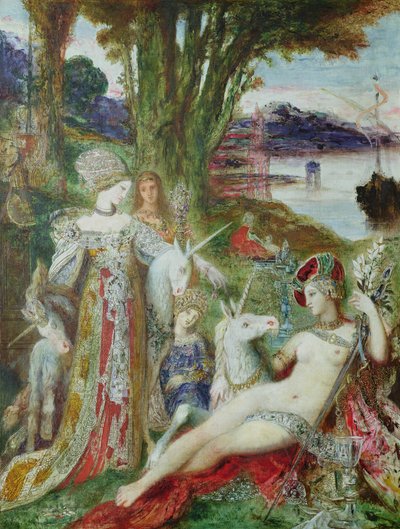 Tekboynuzlar (tuval üzerine yağlı boya) by Gustave Moreau