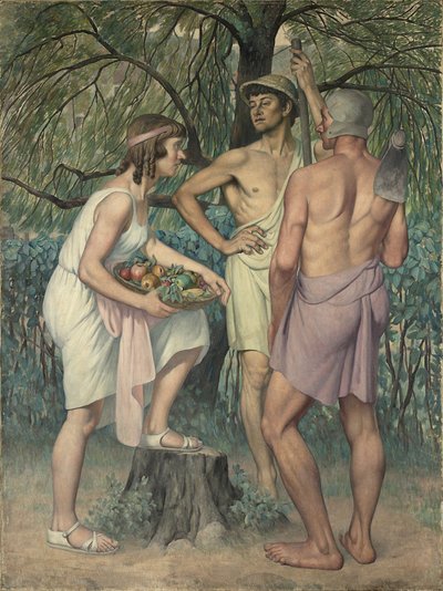 Alanların dönüşü (triptik, yan kısım) by Gustave Pierre