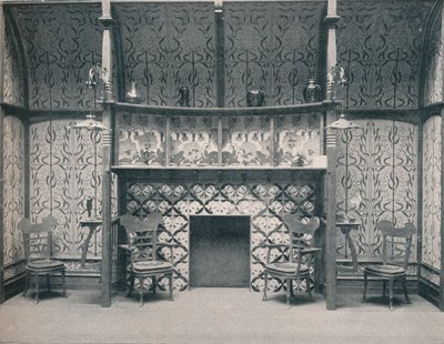 G. Serruier tarafından tasarlanan Ingle-Nook, 1898 by Gustave Serrurier Bovy