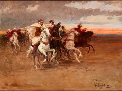 Şarj Cavaliers (tuval üzerine yağlı boya) by Gustavo Simoni
