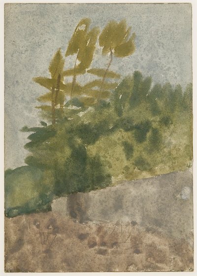 Ağaçlar (kağıt üzerine sulu boya, guaj ve karakalem) by Gwen John