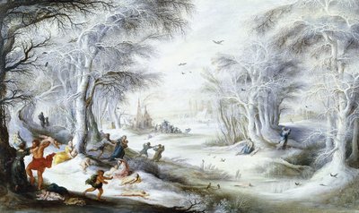 Masumların Katliamı ile Bir Kış Manzarası by Gysbrecht Lytens or Leytens