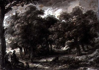 Figürlü Ağaçlık Peyzaj by H.F. 1751 1812 Aylesford