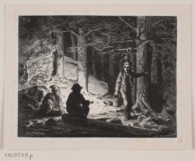 "Krogskoven'da Bir Yaz Gecesi" İllüstrasyonu by H.P. Hansen