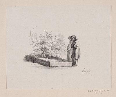 HC Andersen, "Peri Masalları ve Hikayeleri", Cilt 2'deki "Komşu Aileler" için İllüstrasyon by H.P. Hansen