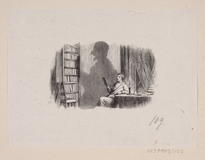 HC Andersen, "Peri Masalları ve Hikayeleri", Cilt 2'deki "Gölge" İllüstrasyonu by H.P. Hansen