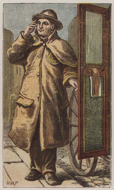 Cabman (renkli taş) by H.W. (after) Petherick