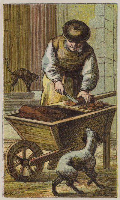 Kedinin Et Adamı (renkli taş) by H.W. (after) Petherick