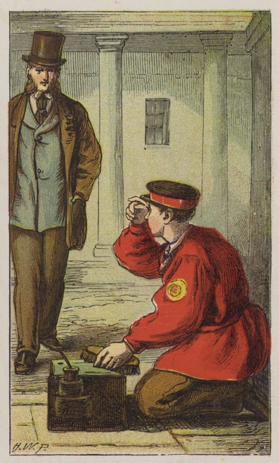 Ayakkabı siyahı (renkli lito) by H.W. (after) Petherick