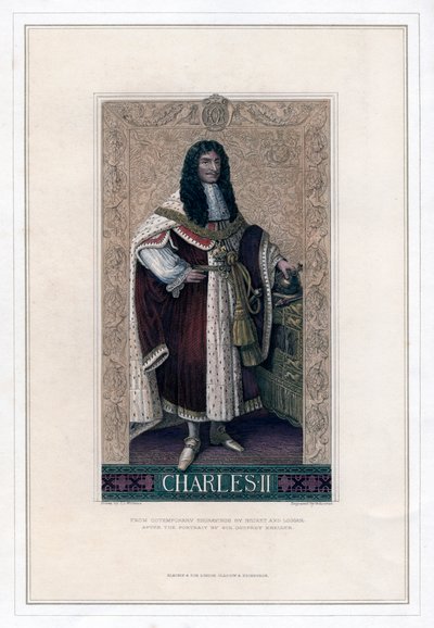 Charles II, İngiltere ve İskoçya Kralı by H. Bourne