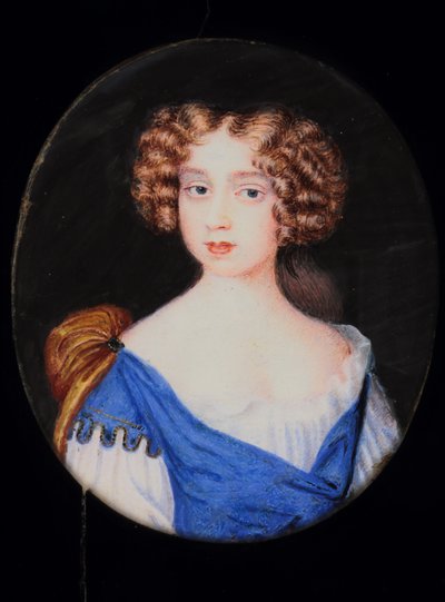 Leydi Catherine Cavendish (parşömen üzerine suluboya) by H. Byrne